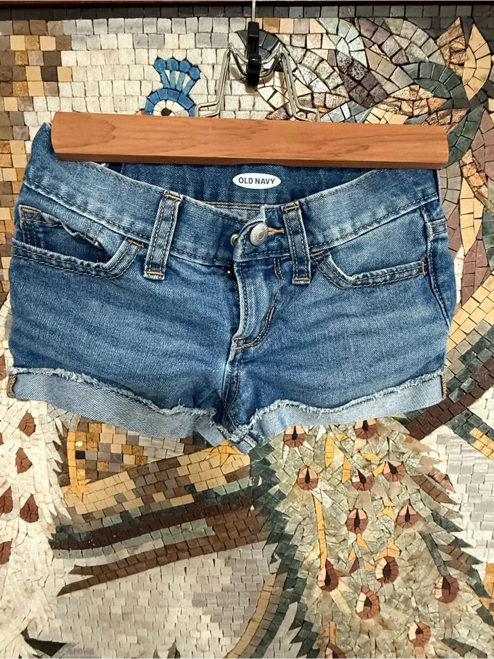 Old Navy Medium Blue Denim Cutoff Shorts